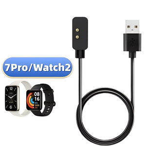 <span class=keywords><strong>Chargeur</strong></span> magnétique pour <span class=keywords><strong>Xiaomi</strong></span> Redmi <span class=keywords><strong>Watch</strong></span> 2 <span class=keywords><strong>Lite</strong></span> & Redmi <span class=keywords><strong>Watch</strong></span> 3 Active Band 7 Pro, charge rapide, gaine en PVC, blindage tressé, NOIR - Product Image 2