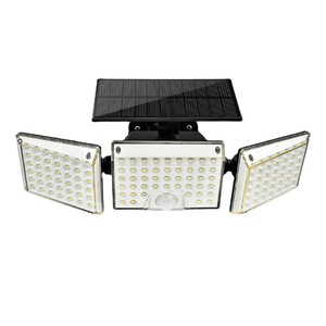 Lieguang Solar Three Head Wall Lamp 4W LED Outdoor <b>Motion</b> <b>Sensor</b> Waterproof <b>Light</b> - Product Image 1