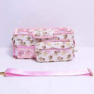 Sac à langer en nylon imperméable avec poches isothermes, pochette détachable, bandoulière réglable, sac <span class=keywords><strong>de</strong></span> transport pour <span class=keywords><strong>poussette</strong></span>, idéal pour les sorties au parc - Product Image 1