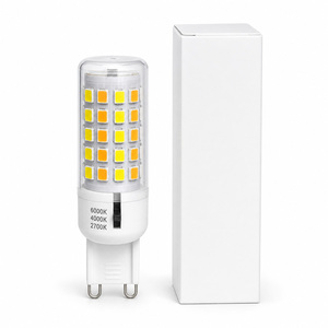 Ampoule LED G9 5W en forme de maïs, 3 températures de couleur sélectionnables, AC120V, 2700K-4000K-6000K, base en céramique, lampe LED G9 à température de couleur variable - Product Image 6