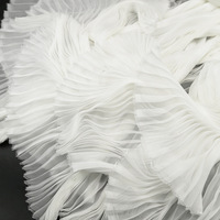 Tissu plissé en mousseline de soie 1cm taille jupe froissée robe à volants tissu en mousseline de soie crêpe Polyester tissu pour la fabrication de robes