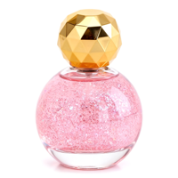 Flacon de parfum en verre vide personnalisé, rond, de luxe, 30ml, 50ml, 75ml, 100ml, effet givré craquelé