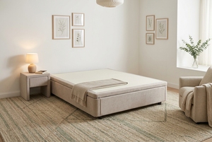 Base <span class=keywords><strong>letto</strong></span> contenitore a basso profilo su misura, rivestita in tessuto premium, senza <span class=keywords><strong>testiera</strong></span>, salvaspazio, con meccanismo a sollevamento - Product Image 5