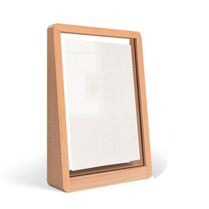 Personalizzabile A4 e 4x6 dimensioni Double-face trasparente in vetro acrilico trapezoidale in <span class=keywords><strong>legno</strong></span> da tavolo cornice per foto porta espositore - Product Image 5