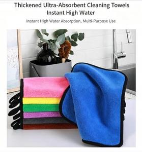Multi Purpose Microfiber Cleaning Towel Super Absorbent Lint Free Soft for Car Washing Home Kitchen <b>Window</b> Glass Cleaning - Product Image 5
