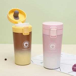 Gradient Stainless Steel Coffee Tumbler with Flip Lid, Insulated Travel <b>Mug</b> for Office, Car, Custom Logo - Product Image 2