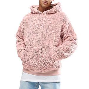 Sweat à capuche pour hommes en polaire bon marché de haute qualité de couleurs différentes personnalisées pull-over vêtements de sports d'hiver surdimensionnés avec cordon de serrage sweats à capuche pour hommes - Product Image 5