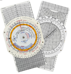 Calculateur de vol professionnel en plastique DF CRP-5 Pooyley pour la formation des pilotes commerciaux avec étui en cuir - Product Image 2