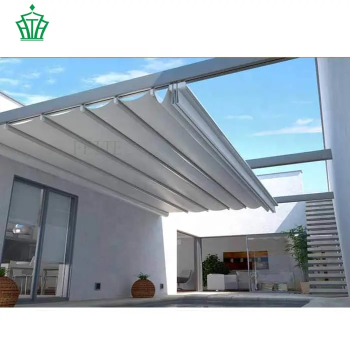 Durable Aluminum Pergola with Retractable Roof Awning