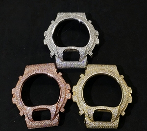 Boîtier <span class=keywords><strong>de</strong></span> montre Moissanite VVS Iced Out <span class=keywords><strong>en</strong></span> gros HipHop pour lunette <span class=keywords><strong>de</strong></span> montre DW5600, lunette <span class=keywords><strong>de</strong></span> montre Moissanite Iced Out unisexe - Product Image 1