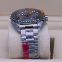 Montre de plongée de luxe à lunette orange, cristal saphir de haute qualité, cadran lumineux, chronographe, montre mécanique pour homme en acier inoxydable
