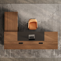 Bureau de direction modulaire en L de luxe, moderne, extensible, avec panneaux en bois massif, pour usage commercial, domestique et de bureau