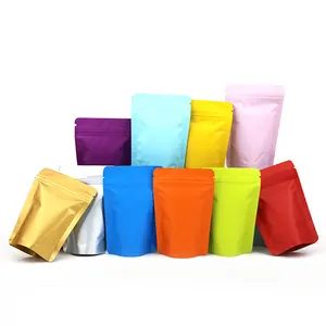 China supplier custom design printing resealable tea packaging stand up pouches with zipper for food packaging