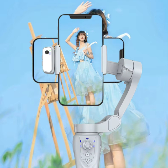 Handheld AI Smart 3 Axis Gimbal Stabilizer Built-in Extension Rod 3600mAh Battery Selfie Stick FPV 360 Photo Studio Accessory