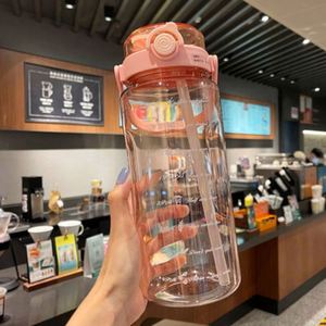 Botella de Agua de Plástico de 2000 ml Libre de BPA, Botellas de Agua Motivacionales, Botellas de Agua Portátiles para Niñas, para Beber al Aire Libre, para Acampar, para Viajar - Product Image 4