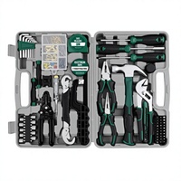 Ensemble d'outils ménagers en acier au carbone de 166 pièces avec boîte en plastique, tournevis multifonctionnel portable, boîte à outils pour la réparation de matériel