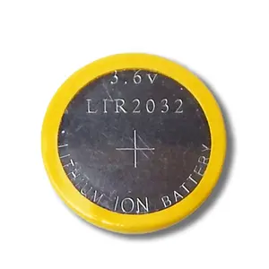 Celda de moneda de iones de litio, 3,6 v, 3,7 v, CR2032, recargable, LIR2032, funciona para relojes y dispositivos médicos