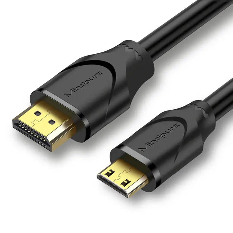 كابل HDMI إلى HDMI صغير من Mindpure بسرعة 18 جيجا بايت/ثانية عالي السرعة 6.6 قدم 2 متر يدعم 4K 60 هرتز كابل HDMI للمراقب والبروجكتور والكاميرا والكمبيوتر المحمول