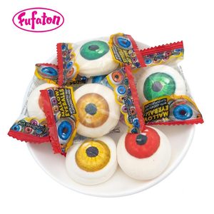 Scary Halloween Hình Dạng Mắt Marshmallow Kẹo Dòng Chảy Riêng Lẻ Đóng Gói In Kẹo Nhãn Cầu Với Mứt Fillings - Product Image 5