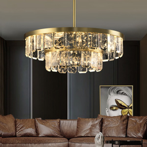 Postmodern Luxury All-Copper Crystal Chandelier Elegant Grand Living Room <b>Dining</b> Room Villa <b>Dining</b> Room <b>Light</b> Pendant <b>Light</b> - Product Image 2