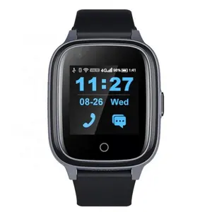 ساعة ذكية 4G D32 Wifi Sos Watch لكبار السن GPS الكشف عن السقوط إنذار ضد فقدان ساعة ذكية لكبار السن