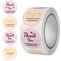 Autocollants ronds de remerciement en vinyle personnalisés pour les petites entreprises Autocollants d'étiquette d'emballage de sceau pour la décoration de cadeaux d'autocollant de scrapbooking