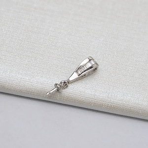 Accesorio DIY Versátil, Collar con Colgante de Plata S925, Nuevo Diseño Simple de Moda Femenina, Colgantes de Perlas Semiterminados - Product Image 3