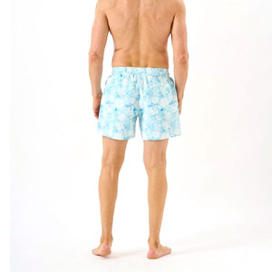 Customized <b>Men's</b> Elastic Waist Solid Color <b>Men</b> Beach Shorts Quick Dry Swim <b>Trunks</b> Drawstring Mid Waist Shorts - Product Image 3