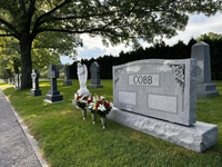 Monuments funéraires modernes sur mesure en granit gris sculpté à la main, style américain, résistants au gel, prix usine, pour cimetière