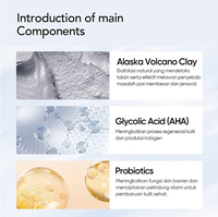 Masque facial en argile volcanique d'Alaska biologique, nettoyage en profondeur, affinement des pores, traitement de l'acné, acide glycolique, masque en argile pour l'acné