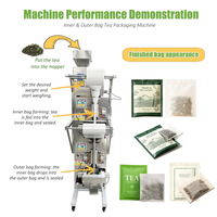 Machine d'emballage automatique de sachets de thé intérieurs et extérieurs avec impression de date pour les feuilles de thé, les herbes et le thé en vrac