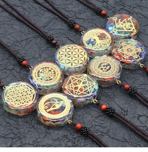 Générateur d'énergie Orgone 7 Chakras pendentif collier <span class=keywords><strong>Orgonite</strong></span> méditation équilibre EMF <span class=keywords><strong>Protection</strong></span> bijoux - Product Image 3