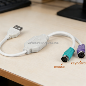 Cable Universal USB-C a PS2 con Conductores de Cobre Puro para Compatibilidad con Ratón y Teclado para PC - Product Image 1