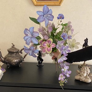 2025 nouveau gros Monet jardin violet artificielle grande fleur filet célébré <span class=keywords><strong>Photo</strong></span> carte faisant bricolage fenêtre décoration - Product Image 5