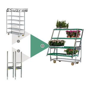 באיכות גבוהה עיצוב פתוח נתיק פלדה מתלה אחסון אנכי תצוגת מתלה עבור מרכז גן - Product Image 4