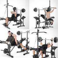 2024 équipement de Fitness exercice réglable haltérophilie haltère banc presse Squat Rack banc pour la salle de sport à domicile