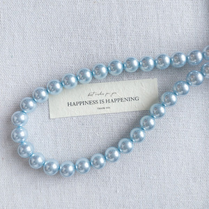 Perle sfuse in stock per la vendita, bellissime perle <span class=keywords><strong>blu</strong></span> 302 colore azzurro cielo per collane fai da te, orecchini, creazione di gioielli, perle da matrimonio - Product Image 5