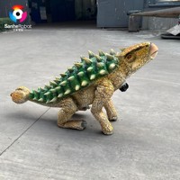 Maßgefertigter Realistischer Animatronischer Dinosaurier Ferngesteuerter Laufender Animatronischer Roboter-Ankylosaurus Dinosaurier-Hund Haustier