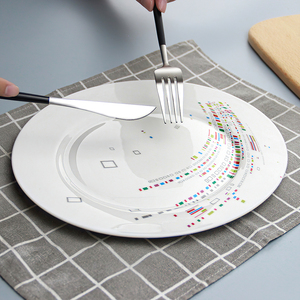 Assiette à dîner en céramique bon marché AOOSY 10,5 pouces Assiettes de restaurant nordiques modernes pour le déjeuner - Product Image 4