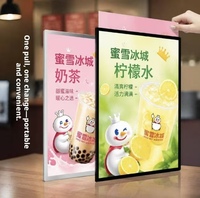 Kotak Lampu Poster LED A0 A1 A2 A3 A4 dengan Sisipan Atas, Ukuran Kustom, Bingkai Display Iklan Aluminium