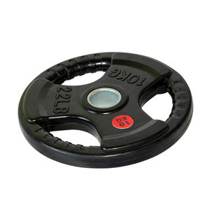 फिटनेस शरीर बिल्डिंग वजन उठाने 2.5kg,5kg, <span class=keywords><strong>10kg</strong></span> 15kg, 20kg,25kg काला रबर वजन थाली सेट - Product Image 1