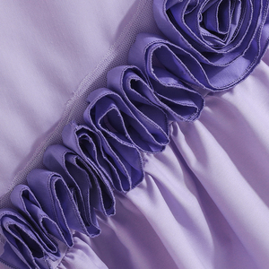 Exquisito Vestido de Manga Corta para Niñas para Fiestas, Hermosas Flores 3D con Botones, Ropa Formal Infantil, Venta al por Mayor de Fábrica - Product Image 5