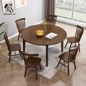 Fábrica de China ofrece muebles de comedor de diseño nuevo, mesa de comedor plegable de madera, precio con descuento, personalizable, en stock, dropshipping. - Product Image 6