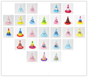Nicro, venta al por mayor, variedad de estilos, suministros de decoración de <span class=keywords><strong>feliz</strong></span> cumpleaños para niños, sombreros de papel de cumpleaños desechables multicolores - Product Image 6