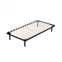 Cadre de lit double minimaliste moderne en fer robuste et durable, réglable, écologique, vente directe usine KD