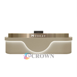 Reception Factory Direct Pure Color Counter Desk Version showcase Desk+table Wooden Cabinet Creative Stand Design OEM - Product Image 5