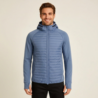 Veste matelassée légère pour homme AQTQ, veste thermique d'hiver pour la course à pied, manteau hybride imperméable en duvet pour le golf et la randonnée
