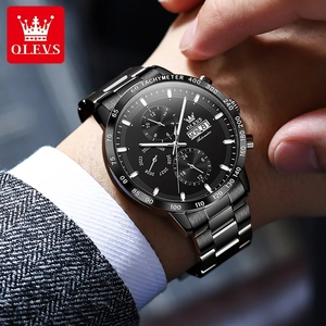 Livraison directe pour la montre multifonctionnelle unisexe en acier inoxydable étanche 6683, de haute qualité, de luxe, automatique, 20 mm, Hangzhou - Product Image 5