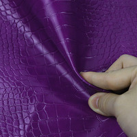 Alligator personnalisé 1.2mm tricoté Crocodile végétalien PVC artificiel Faux cuir synthétique tissu pour sac chaussures fabrication de bagages