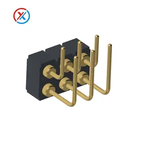 6-Pins Messing Pogo Pin Connector Mannelijke En Vrouwelijke Uitlijning-Proof Magnetische Fysieke Fabriek Contact Van Odm Leveranciers